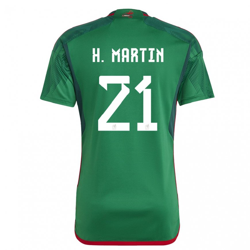 Kandiny Femme Maillot Mexique Henry Martin #21 Verte Tenues Domicile 22-24 T-shirt