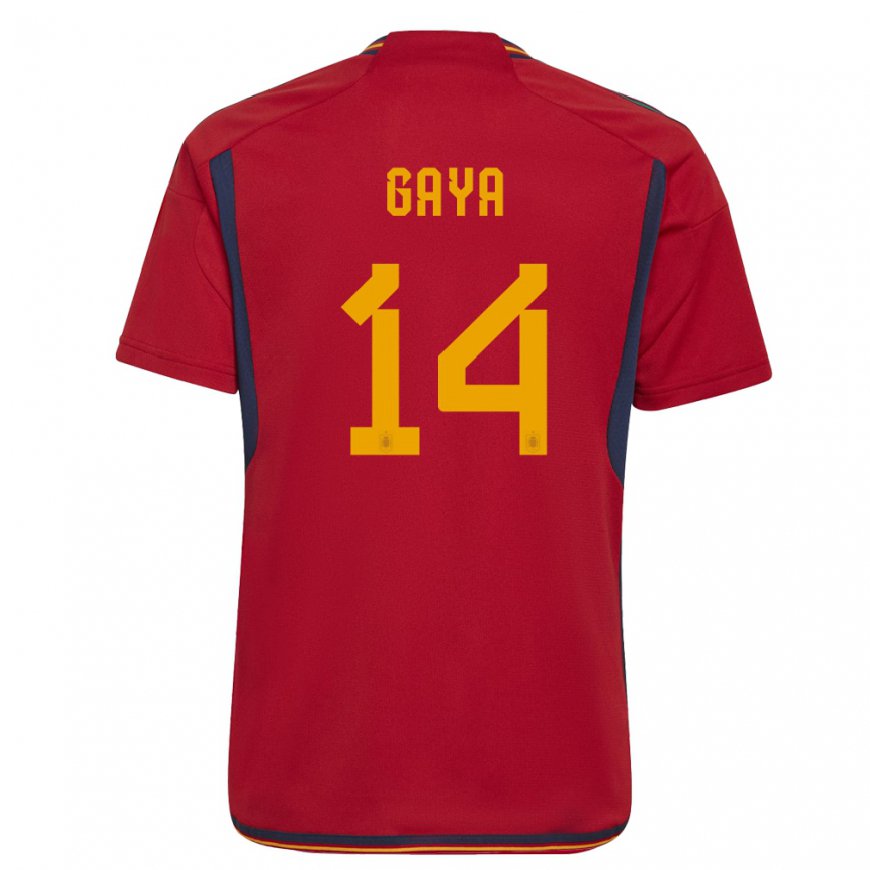 Kandiny Femme Maillot Espagne Jose Gaya #14 Rouge Tenues Domicile 22-24 T-shirt