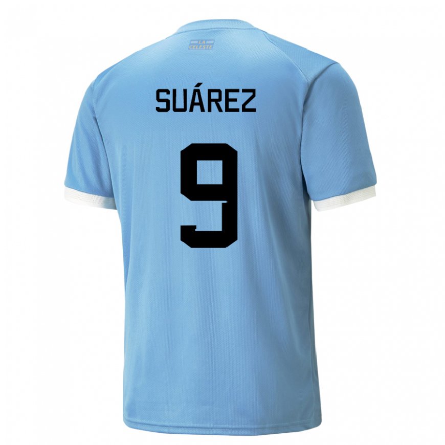 Kandiny Femme Maillot Uruguay Luis Suarez #9 Bleue Tenues Domicile 22-24 T-shirt