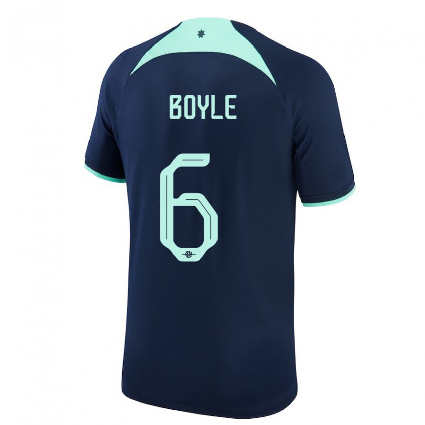 Kandiny Femme Maillot Australie Martin Boyle #6 Bleu Foncé Tenues Extérieur 22-24 T-shirt