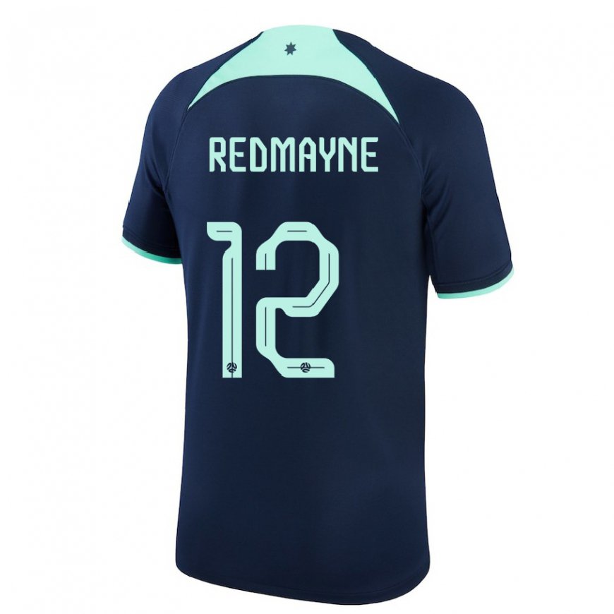 Kandiny Femme Maillot Australie Andrew Redmayne #12 Bleu Foncé Tenues Extérieur 22-24 T-shirt
