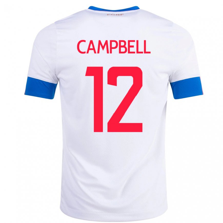 Kandiny Femme Maillot Costa Rica Joel Campbell #12 Blanc Tenues Extérieur 22-24 T-shirt