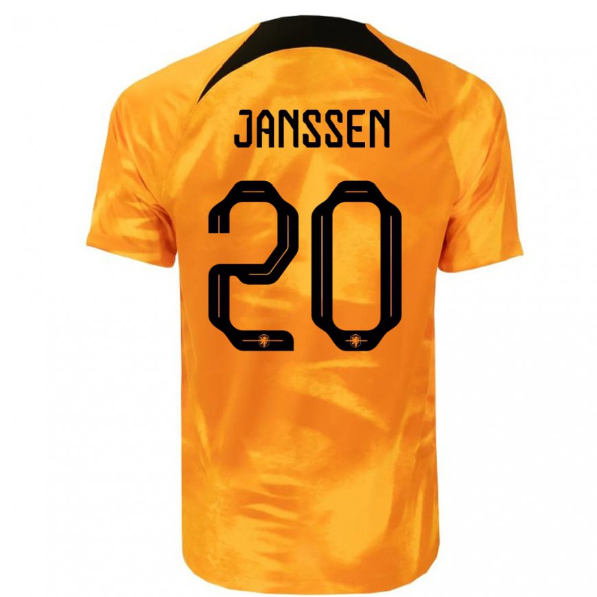 Kandiny Enfant Maillot Pays-bas Dominique Janssen #20 Orange Laser Tenues Domicile 22-24 T-shirt