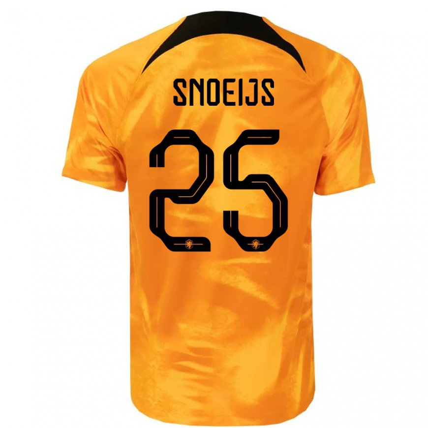 Kandiny Enfant Maillot Pays-bas Katja Snoeijs #25 Orange Laser Tenues Domicile 22-24 T-shirt