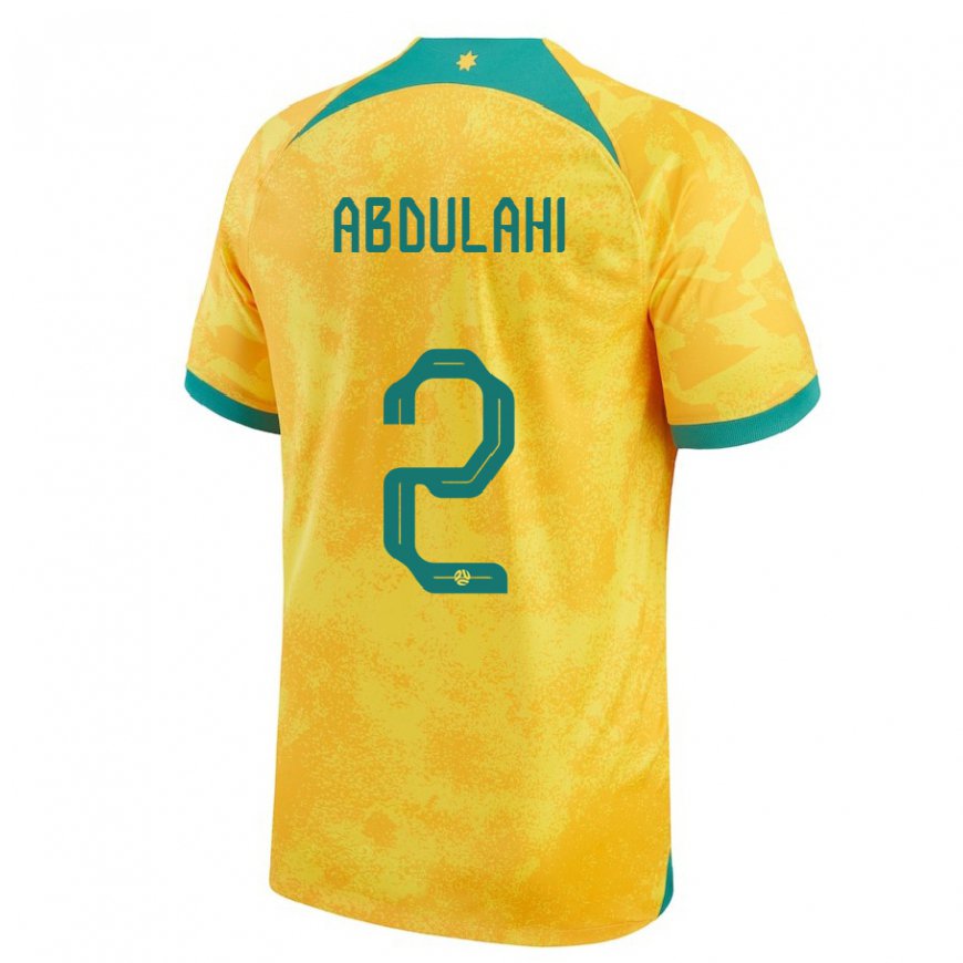 Kandiny Enfant Maillot Australie Idrus Abdulahi #2 Doré Tenues Domicile 22-24 T-shirt