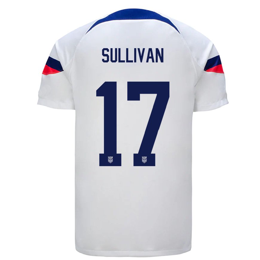 Kandiny Enfant Maillot États-unis Andi Sullivan #17 Blanc Tenues Domicile 22-24 T-shirt