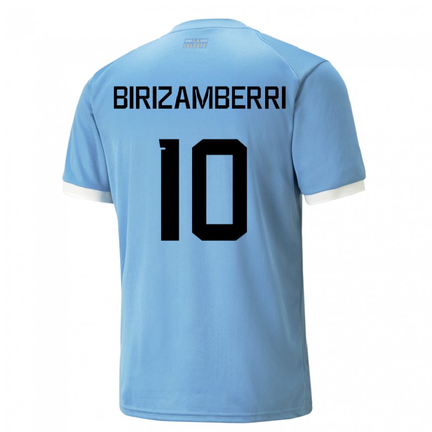 Kandiny Enfant Maillot Uruguay Carolina Birizamberri #10 Bleu Tenues Domicile 22-24 T-shirt