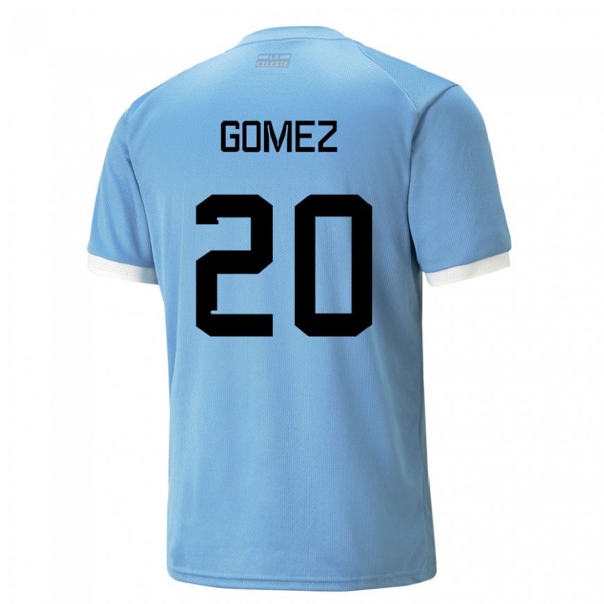 Kandiny Enfant Maillot Uruguay Luciana Gomez #20 Bleu Tenues Domicile 22-24 T-shirt