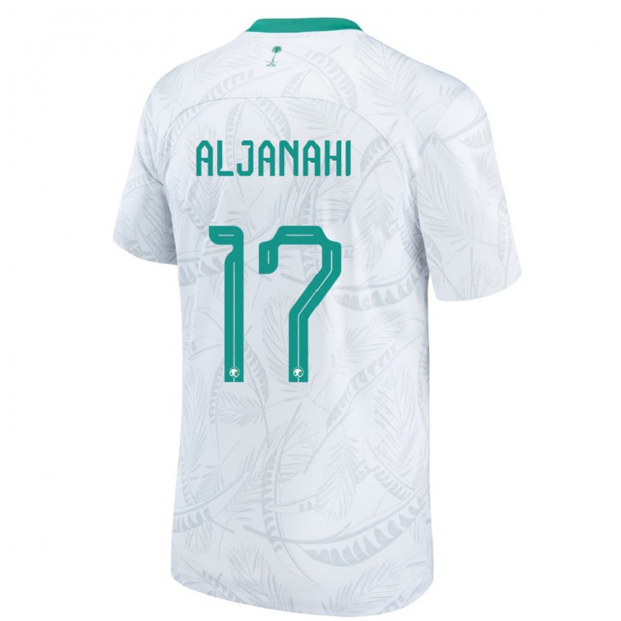 Kandiny Enfant Maillot Arabie Saoudite Nawaf Aljanahi #17 Blanc Tenues Domicile 22-24 T-shirt