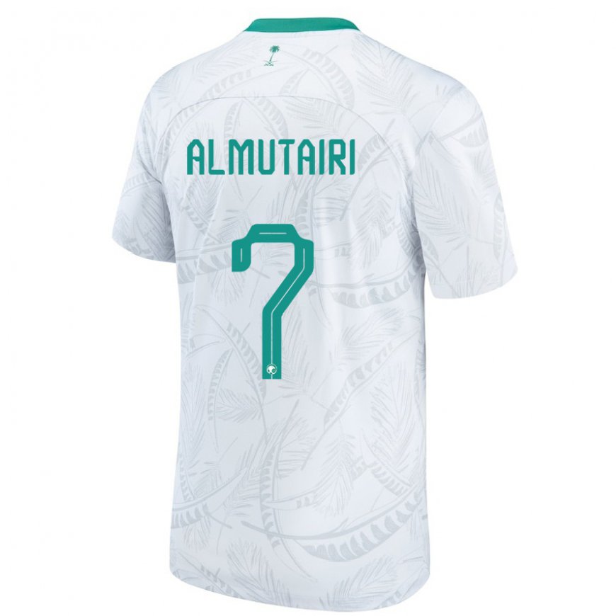 Kandiny Enfant Maillot Arabie Saoudite Nawaf Almutairi #7 Blanc Tenues Domicile 22-24 T-shirt