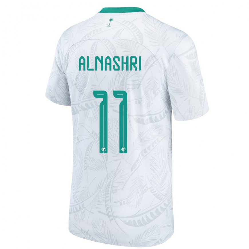 Kandiny Enfant Maillot Arabie Saoudite Awad Alnashri #11 Blanc Tenues Domicile 22-24 T-shirt