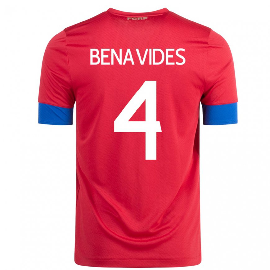 Kandiny Enfant Maillot Costa Rica Mariana Benavides #4 Rouge Tenues Domicile 22-24 T-shirt