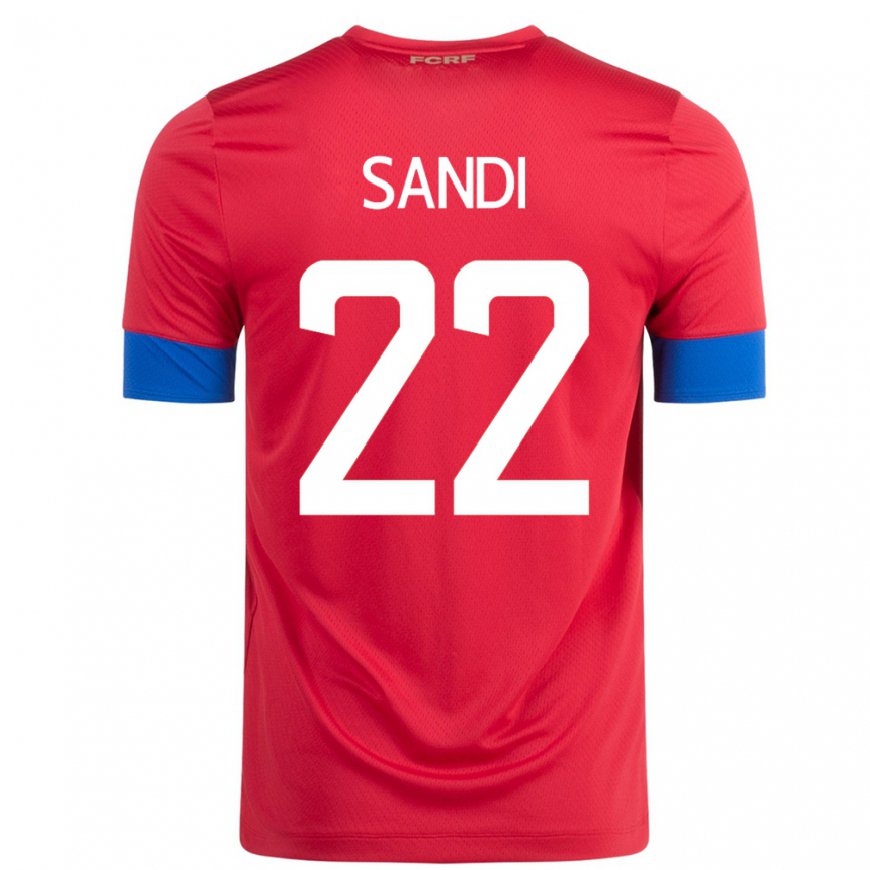 Kandiny Enfant Maillot Costa Rica Cristel Sandi #22 Rouge Tenues Domicile 22-24 T-shirt