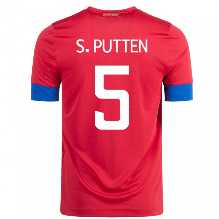 Kandiny Enfant Maillot Costa Rica Santiago Van Der Putten #5 Rouge Tenues Domicile 22-24 T-shirt