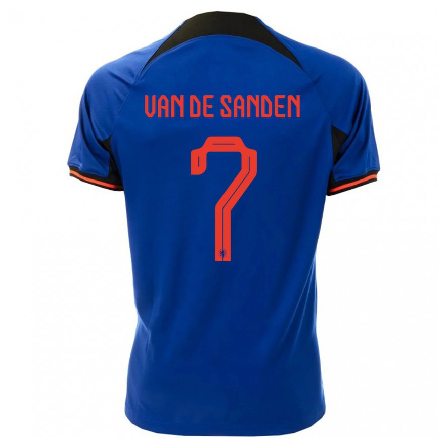 Kandiny Enfant Maillot Pays-bas Shanice Van De Sanden #7 Bleu Royal Tenues Extérieur 22-24 T-shirt