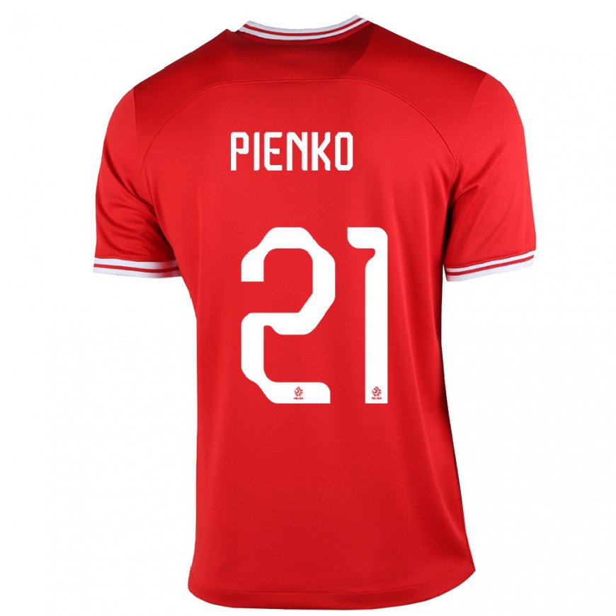 Kandiny Enfant Maillot Pologne Tomasz Pienko #21 Rouge Tenues Extérieur 22-24 T-shirt
