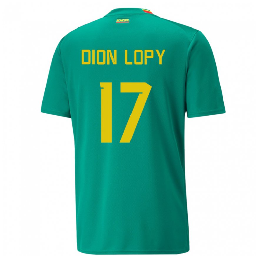 Kandiny Enfant Maillot Sénégal Dion Lopy #17 Vert Tenues Extérieur 22-24 T-shirt