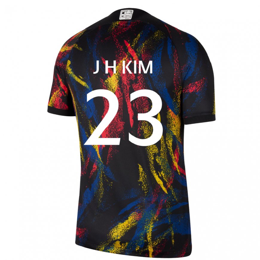 Kandiny Enfant Maillot Corée Du Sud Kim Jung Hoon #23 Multicolore Tenues Extérieur 22-24 T-shirt
