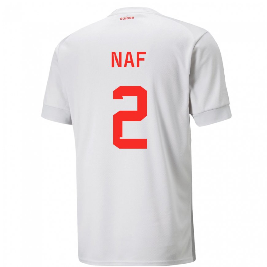 Kandiny Enfant Maillot Suisse Philip Naf #2 Blanc Tenues Extérieur 22-24 T-shirt