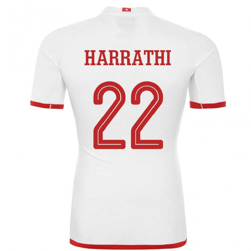 Kandiny Enfant Maillot Tunisie Najla Harrathi #22 Blanc Tenues Extérieur 22-24 T-shirt