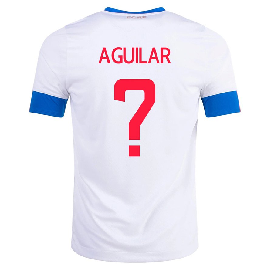 Kandiny Enfant Maillot Costa Rica Deylan Aguilar #0 Blanc Tenues Extérieur 22-24 T-shirt