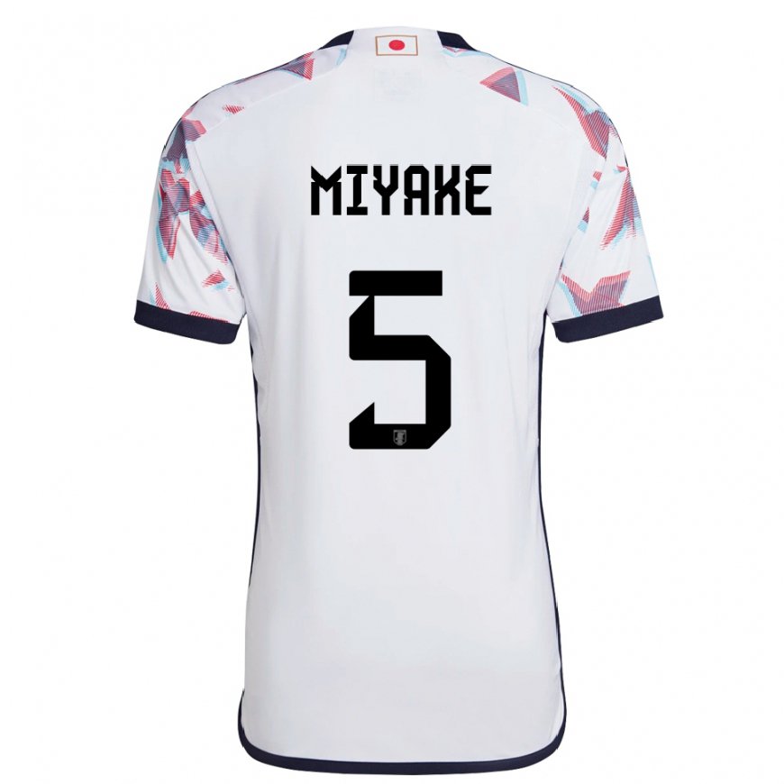 Kandiny Enfant Maillot Japon Shiori Miyake #5 Blanc Tenues Extérieur 22-24 T-shirt