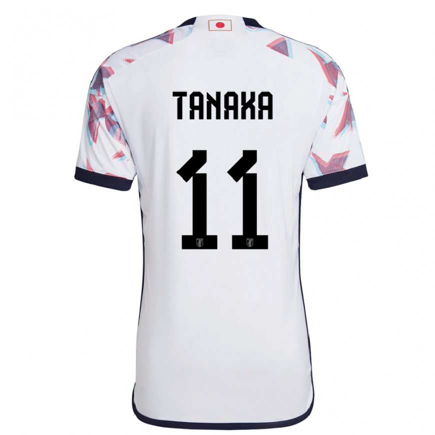 Kandiny Enfant Maillot Japon Mina Tanaka #11 Blanc Tenues Extérieur 22-24 T-shirt