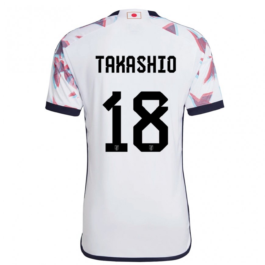 Kandiny Enfant Maillot Japon Hayase Takashio #18 Blanc Tenues Extérieur 22-24 T-shirt