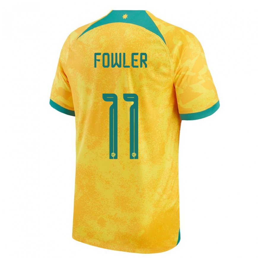 Kandiny Homme Maillot Australie Mary Fowler #11 Doré Tenues Domicile 22-24 T-shirt