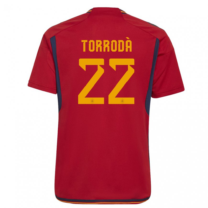 Kandiny Homme Maillot Espagne Anna Torroda #22 Rouge Tenues Domicile 22-24 T-shirt