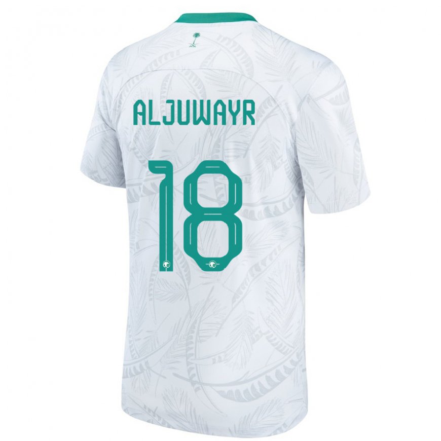 Kandiny Homme Maillot Arabie Saoudite Musab Aljuwayr #18 Blanc Tenues Domicile 22-24 T-shirt