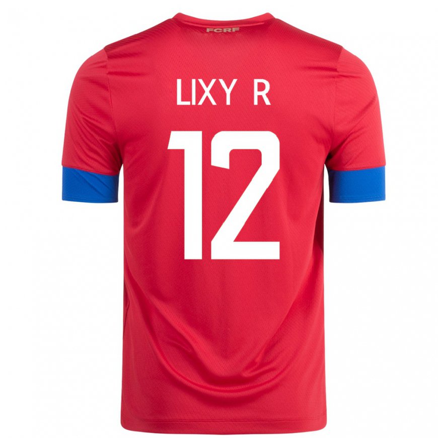 Kandiny Homme Maillot Costa Rica Lixy Rodriguez #12 Rouge Tenues Domicile 22-24 T-shirt