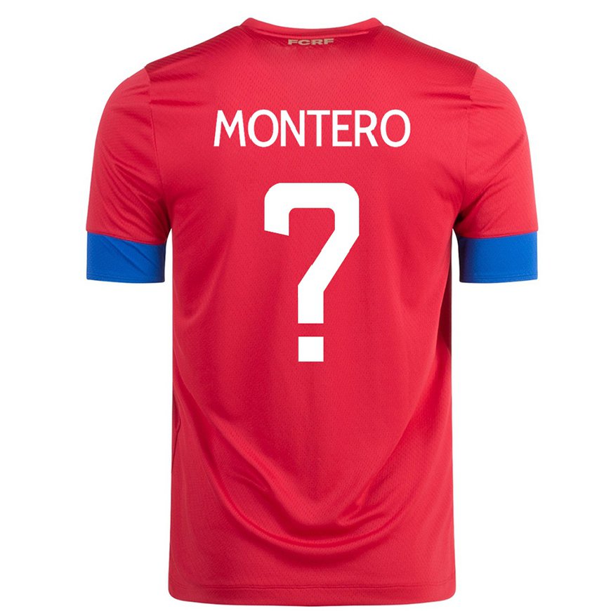 Kandiny Homme Maillot Costa Rica Claudio Montero #0 Rouge Tenues Domicile 22-24 T-shirt