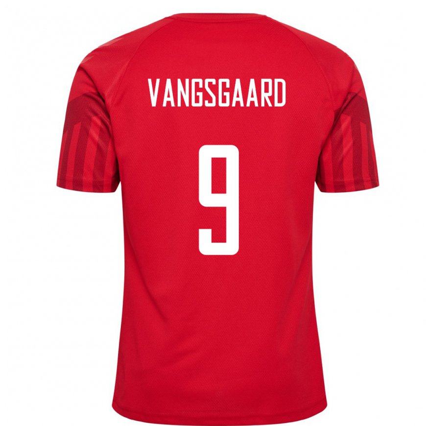 Kandiny Homme Maillot Danemark Amalie Vangsgaard #9 Rouge Tenues Domicile 22-24 T-shirt