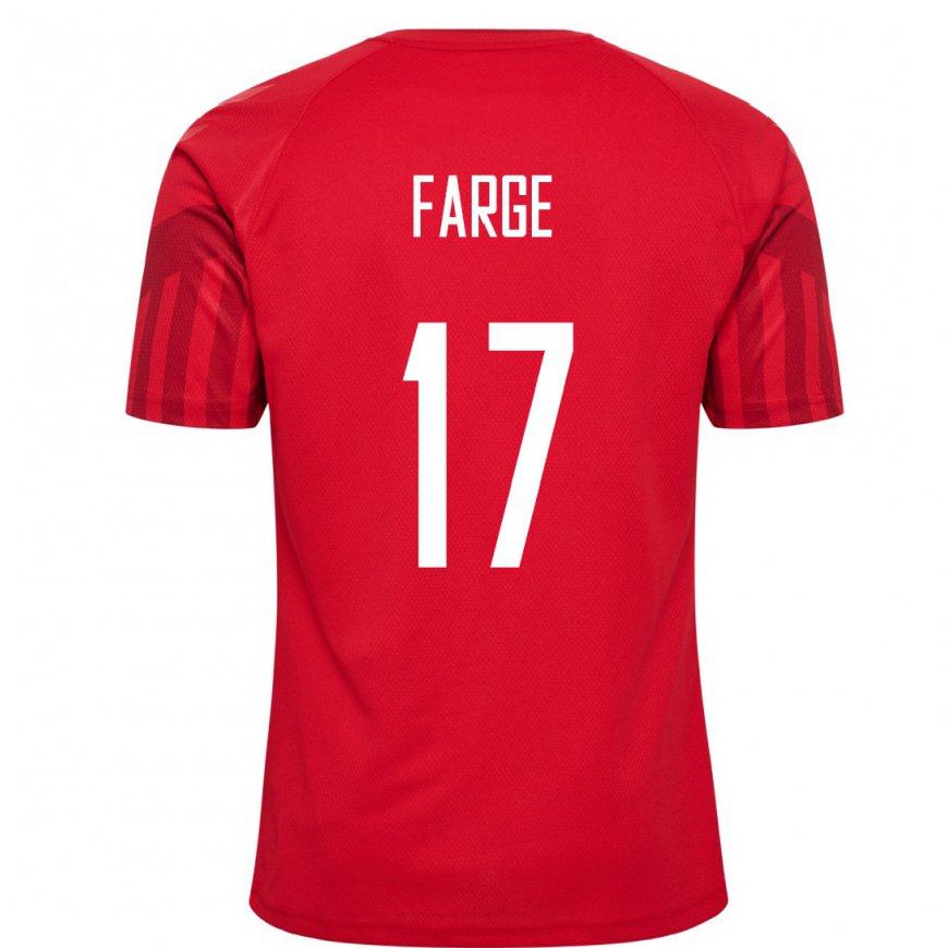 Kandiny Homme Maillot Danemark Emma Farge #17 Rouge Tenues Domicile 22-24 T-shirt