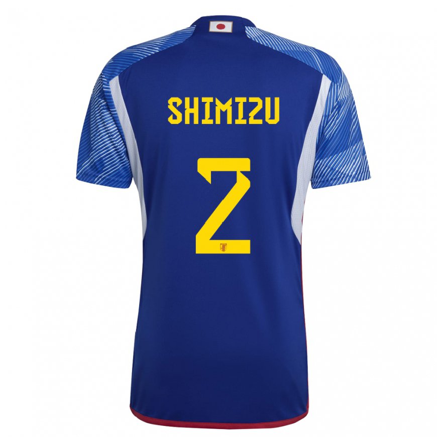 Kandiny Homme Maillot Japon Risa Shimizu #2 Bleu Royal Tenues Domicile 22-24 T-shirt