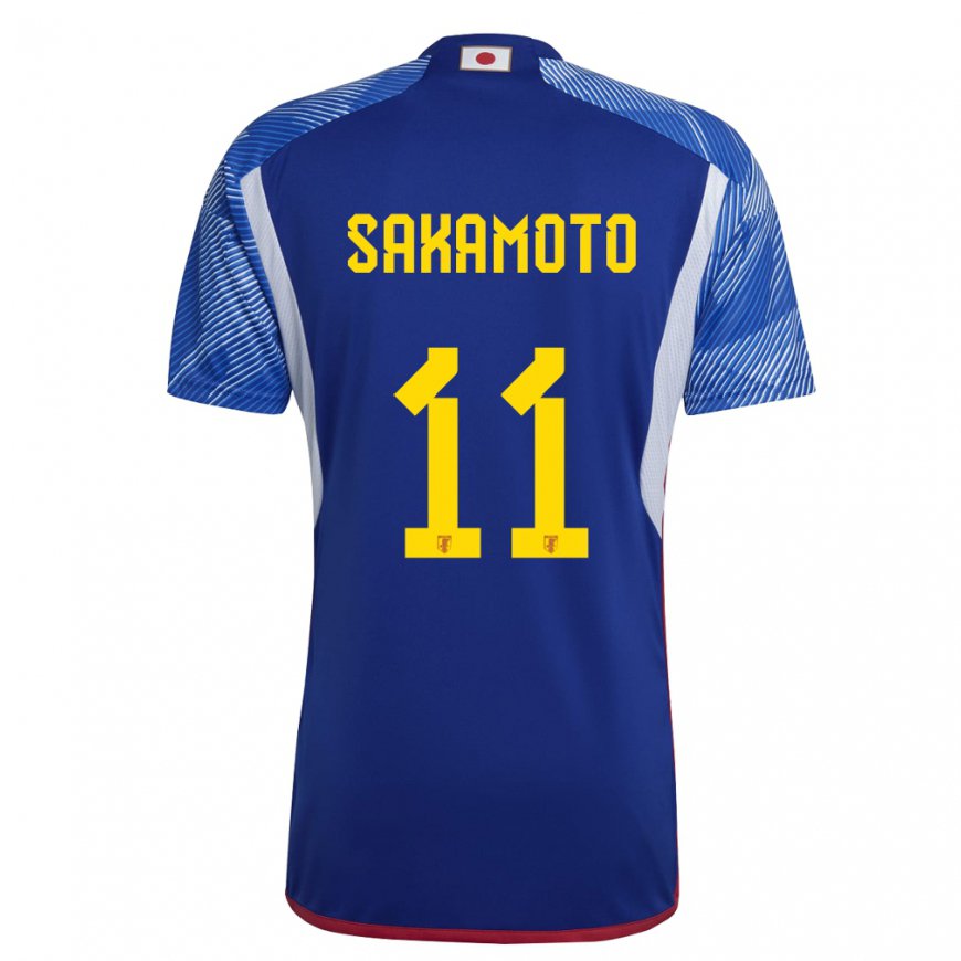 Kandiny Homme Maillot Japon Isa Sakamoto #11 Bleu Royal Tenues Domicile 22-24 T-shirt