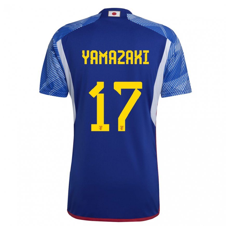 Kandiny Homme Maillot Japon Taishin Yamazaki #17 Bleu Royal Tenues Domicile 22-24 T-shirt