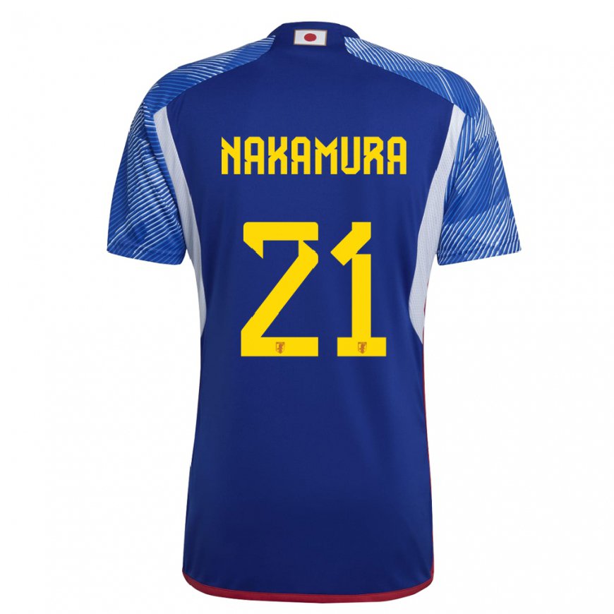 Kandiny Homme Maillot Japon Jiro Nakamura #21 Bleu Royal Tenues Domicile 22-24 T-shirt