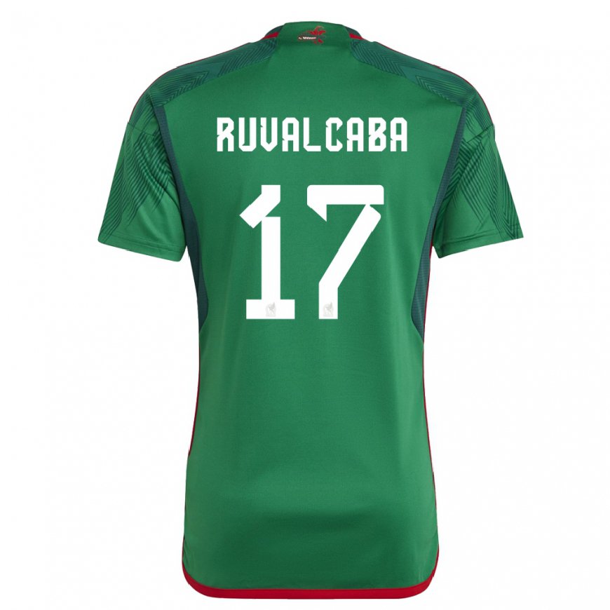 Kandiny Homme Maillot Mexique Jorge Ruvalcaba #17 Vert Tenues Domicile 22-24 T-shirt
