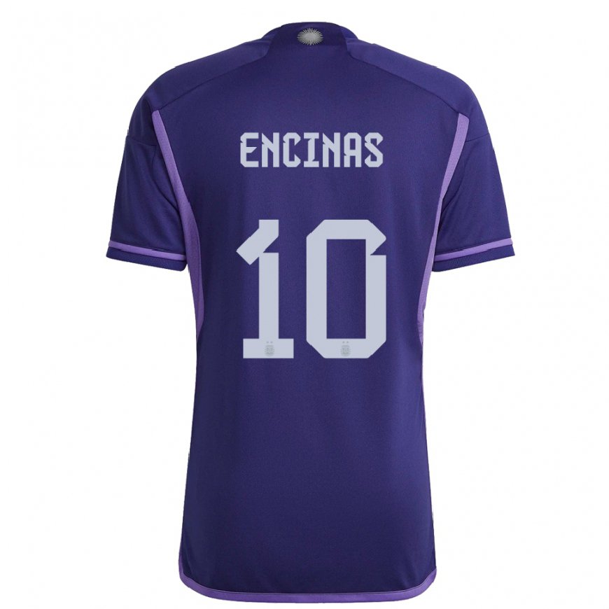 Kandiny Homme Maillot Argentine Axel Encinas #10 Violet Tenues Extérieur 22-24 T-shirt