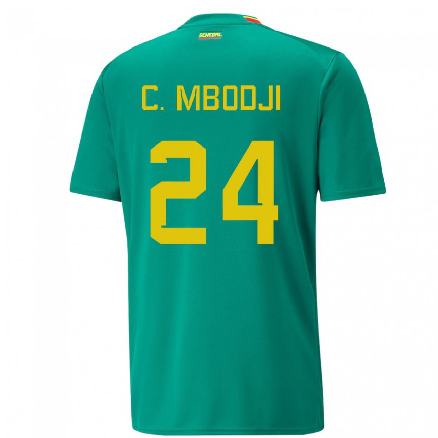 Kandiny Homme Maillot Sénégal Coumba Sylla Mbodji #24 Vert Tenues Extérieur 22-24 T-shirt