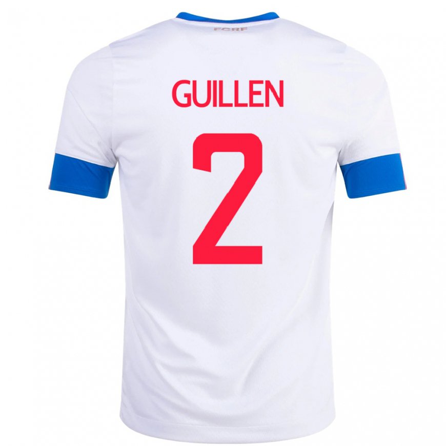 Kandiny Homme Maillot Costa Rica Gabriela Guillen #2 Blanc Tenues Extérieur 22-24 T-shirt
