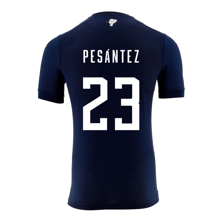 Kandiny Homme Maillot Équateur Danna Pesantez #23 Bleu Marine Tenues Extérieur 22-24 T-shirt