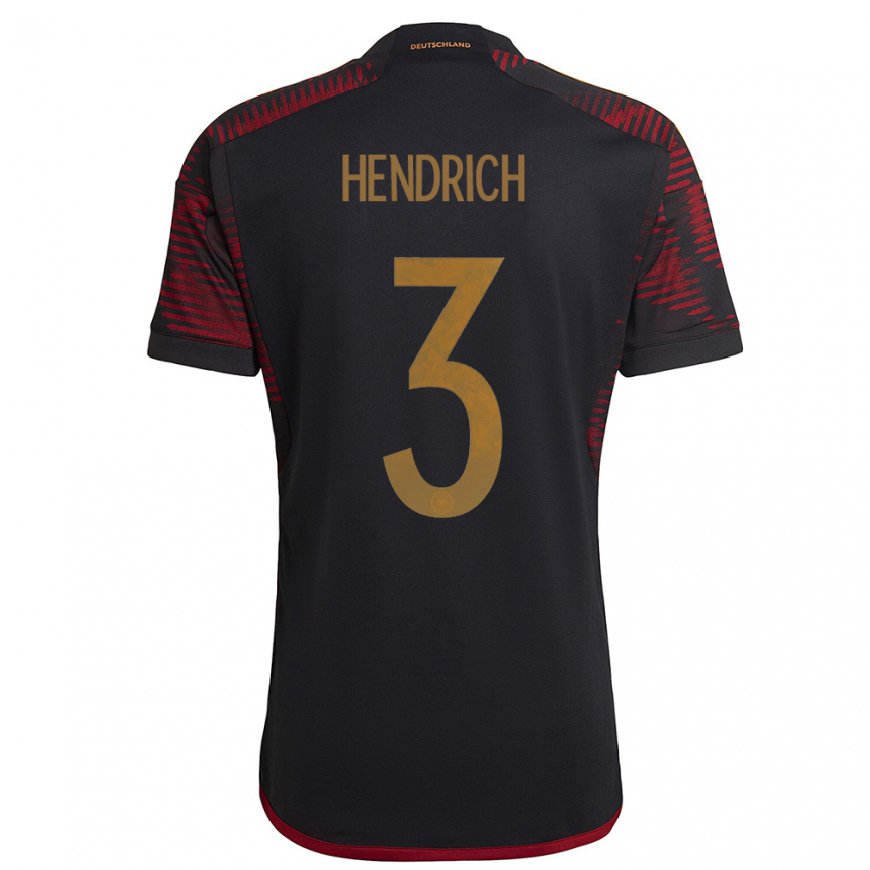 Kandiny Homme Maillot Allemagne Kathrin Hendrich #3 Marron Noir Tenues Extérieur 22-24 T-shirt