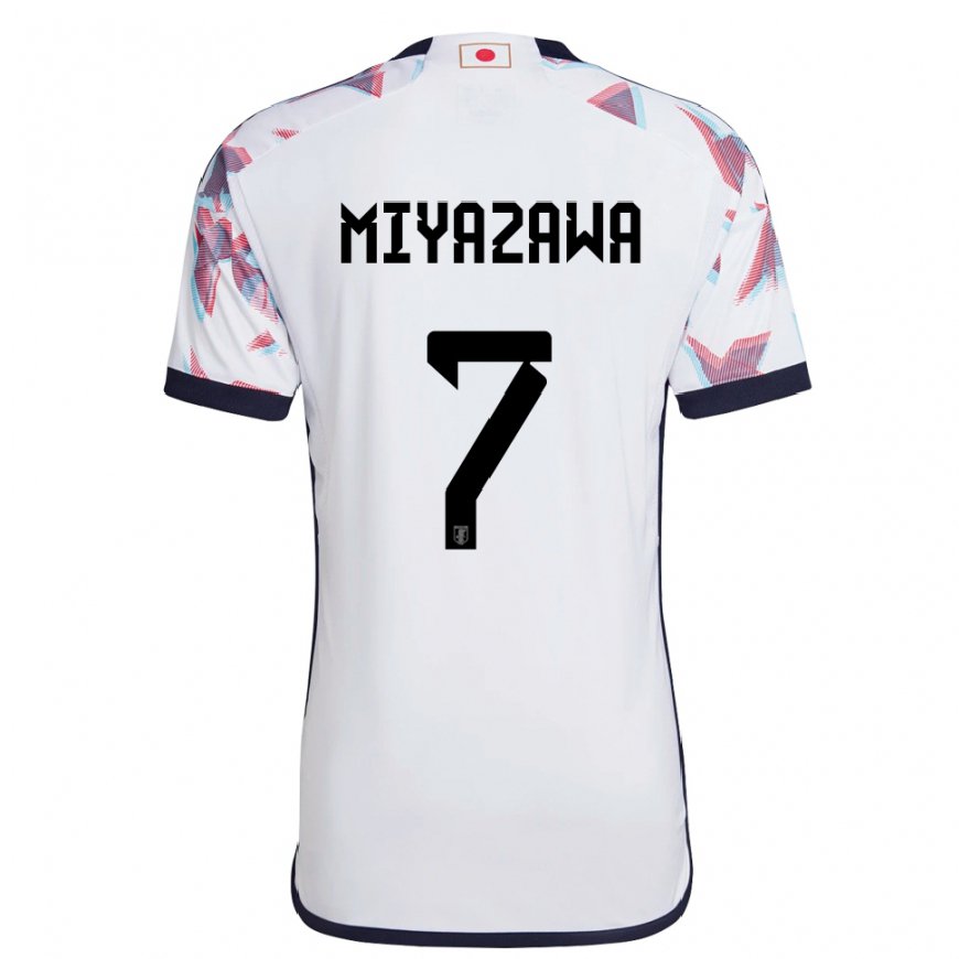 Kandiny Homme Maillot Japon Hinata Miyazawa #7 Blanc Tenues Extérieur 22-24 T-shirt