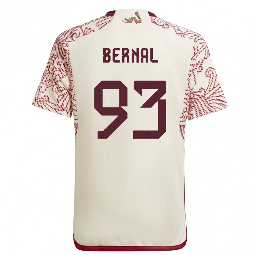 Kandiny Homme Maillot Mexique Rebeca Bernal #93 Merveille Blanc Rouge Tenues Extérieur 22-24 T-shirt