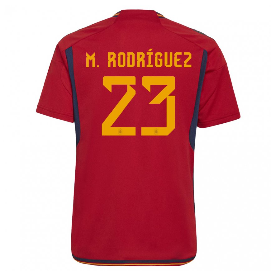 Kandiny Femme Maillot Espagne Misa Rodriguez #23 Rouge Tenues Domicile 22-24 T-shirt
