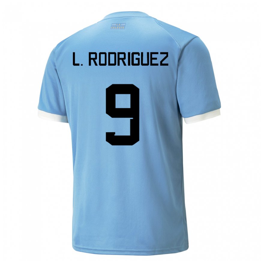 Kandiny Femme Maillot Uruguay Luciano Rodriguez #9 Bleu Tenues Domicile 22-24 T-shirt