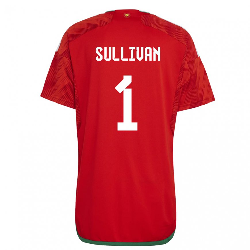 Kandiny Femme Maillot Pays De Galles Laura O Sullivan #1 Rouge Tenues Domicile 22-24 T-shirt